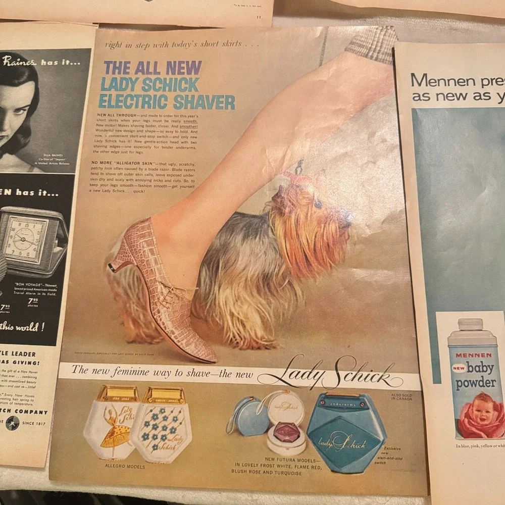Life magazine 1940s Print Ads Jean Harlow Remington Little Lulu Eureka‎